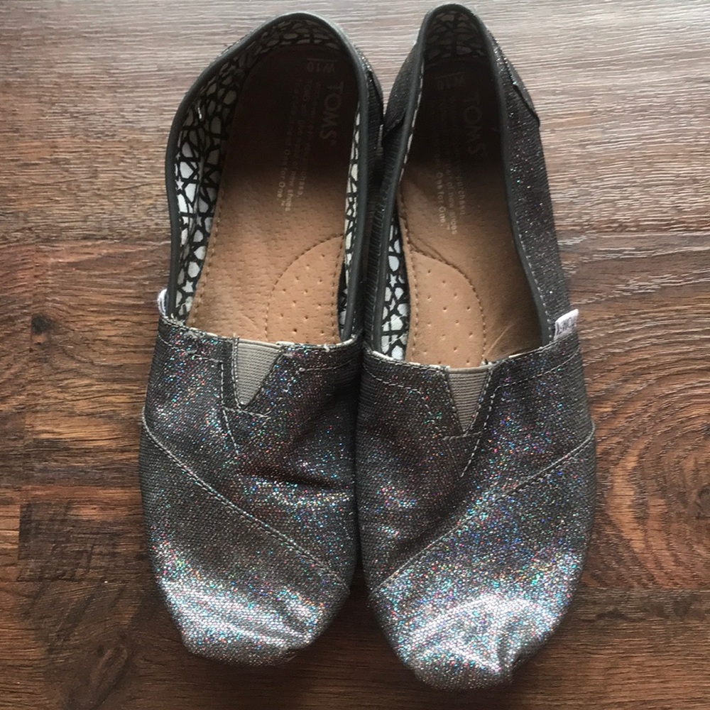 Gray glitter Toms